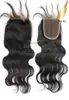 Extensions de cheveux naturels brésiliens Remy, Body Wave, vierges, avec Lace Closure, couleur naturelle, en vrac, 7184639