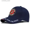 Бейсбольные кепки Модные бейсболки Корпуса морской пехоты США с вышитыми буквами хип-хоп шляпы спортивные кепки на открытом воздухе Bone Marine Seals HatsY240315