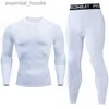 Body Shapers pour hommes Sous-vêtements d'hiver Hommes Chauds Première Couche Homme Undrewear Set Compression Séchage Rapide Seconde Peau Longue Sport 2 SetsC24315