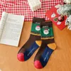 Women Socks Christmas Tree Funny Thickened Cotton Female Hosiery Home Sleep Warm Santa Claus Girl