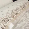 Sängkläder sätter Jacquard Set Luxury High-End Cotton Queen King Size Däcke Cover Bed Sheet Mjuka platta kuddar