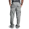 Men Cargo Jogger Pants Autumn Hip Hop Street wear Loose Trousers Multi Pocket Solid Color Overalls GYM Sports Wear 240313