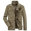 Men's Jackets Military Jacket Men Multi-pocket Cotton Outdoor Coats Casual Autumn Cargo Outwear 7XL Brand Male Clothes N161