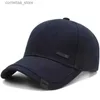 Boll Caps Fashion Hip Hop Seniors Baseball Cap Men Cotton Justerbar Golf Caps medelålders äldre utomhussporthattar Snapback Hats Gorray240315