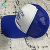 Lettere blu di moda classica Croto di ricamo Rhude Hat Rhude Donne Donne regolabile a rete solare Mesh Patchwork Rhude Baseball Cap296w