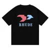 Rhude Shirt Mens T Shirts Designer Tshirt Mens Shorts Beach Tee Pants Clothes Womens Cotton Short Sleeves Clothing Casual Versatile Tees Quick Drying Sweatshirts