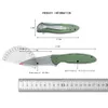 Tactical Green/Orange Leek 1660 Folding Knife 8Cr13Mov Blade Stainless Steel Handle Flipper Assisted Pocket Knife With Belt Clip Everyday Carry For Hunting Camping