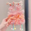 Acessórios de cabelo flores crianças malha arco princesa hairpin bonito menina clipe ornamento clipes rendas para