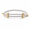 Bangle Armband Women's 18K Gold Plated Colorful Rope Chain Expanderbar Fashion Jewelry Festival Gift