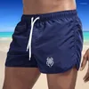 Shorts Shorts maschi uomini che nuotano tronchi tasche sport surf sulla spiaggia traspirante costumi da bagno estate a secco rapido spiaggia 2024 maschio