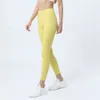 Lu Pant Align Lemon Sports High Gym midja Kvinnor Yoga Pants Fiess Tights Push Up Scrunch Seamless Soft Leggings Sportswear No Wear Panties W