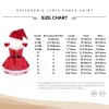 Chapeaux Kids Girls Elf Christmas Costume Shiny Sequins Robe en fausse fourrure avec Santa Clause Hat Noël