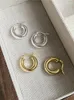 Hoop Earrings S925 Sterling Silver 14K Gold-plated Lightweight Thick Open Hoops | Women's Gold