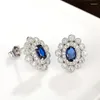 Boucles d'oreilles Huitan Chic pour adolescentes, clous d'oreilles en zircone brillants, bijoux élégants, vie quotidienne, tendance, cadeau de fiançailles pour femmes