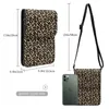 Sac Funky imprimé léopard, épaule noir et beige rétro en cuir, Shopping téléphone portable, sacs cadeaux pour femmes