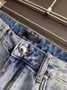 2024 Designer Jeans Uomo Denim Ricamo Pantaloni Moda Fori Pantaloni Taglia US 28-40 Pantaloni Hip Hop Distressed Cerniera per uomo Top Vendita nuovo