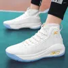 Casual Shoes Contrast Color Striped Basketball High Elastic Lace-up Fashion Sneakers Wear-resistant Non-slip Gym Running