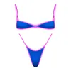 Biquínis de corda retalhos roupa de banho feminina sexy maiô micro tanga push up bikini conjunto brasileiro fatos de banho beach wear