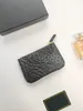 Lyxvarumärke CC -korthållare plånbok med kaviar, kohud, fårskinn, blomma och låda
