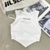 Women's Tanks Summer Street Sleeveless Short Party Tops Women Hollow Out Bra Y2K Female Camisole Spaghetti Strap Crop