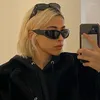 Zonnebril Y2K Stijl Punk Sport Vrouwen Mannen Steampunk Cat Eye Zonnebril Spiegel Mode Brillen Vintage Shades Brillen 2024