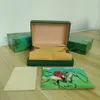 Designer Mens Watches Boxes Dark Green Watch Dhgate Box Luxury Gift Woody Case For Watches Yacht Watch Booklet Card Taggar Watches B271C