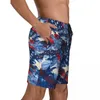 Erkek şort yıldızları ABD bayrak tahtası yaz gündelik kısa pantolonlar erkekler sörf nefes alabilen özel yüzme gövdeleri çalışıyor