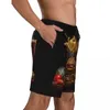 Pantalones cortos para hombres Traje de baño Comida Desciles Tablero de Hamburgo Verano 3D Anime Hawaii Beach Hombres Custom DIY Surfing Troncos de natación de secado rápido