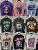 Hellstar Fun Graffiti Print camisetas manga verão novas camisetas soltas masculinas e femininas com gola redonda