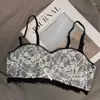 BRAS Floral underkläder Kvinnor Backless Strapless BH för band Brasieres Wire Free Push Up Sexig Little Chest Female Bralette