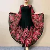 Festklänningar 2024 Summer Rich Women Fashion Mesh Dress Mother Sharcing A-Line Your Lady Foreign Style Noble Printing Long