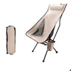 Camp Furniture Outdoor Portable Moon Chair Folding Camping Chair with Backrest and Pillow Aluminum Alloy Recliner with Thermos Case YQ240315