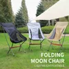 Camp Furniture Outdoor Portable Ultra-light Aluminum Alloy Folding Chair Camping Beach Barbecue Moon Chair Self-driving Leisure Fishing Chair YQ240315