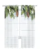 カーテンクリスマスウッドシーダー植物チュールリビングルームのためのカーテン