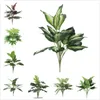 Fleurs décoratives plante plastique artificielle à feuilles persistantes faux petit arbre maison salon balcon jardin El mur vert Tropical