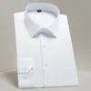 Mens Classic Long Sleeve Standardfit Dress Shirts Business Formale Società semplice Design di base White Office Shirt Casual Shirt 240307