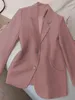 Blazer da donna, blazer primaverili in piccolo cappotto, moda coreana, elegante tinta unita, lunghezza media, pendolare, top da donna a maniche lunghe