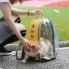 Janela de astronauta Cão gato respirável transparente mochila bolsa de viagem 240309