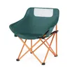 Camp Furniture Tragbarer faltbarer Mondstuhl für den Außenbereich, leichter Skizzenhocker, Camping, Angeln, Spielen, Reisen, faltbare Strandstühle mit Tragetasche, YQ240315