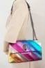 Evening Bags Eagle Head Kurt Geiger Bag Rainbow Women Handbag Jointing Colorful Cross Body Patchwork Clutch New fashion rwey