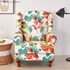 Chair Covers Floral Wing Chair Cover Stretch Spandex Wingback Armchair Covers Removable Single Sofa Slipcovers Furniture Protector Cover L240315