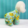 Vêtements pour chiens Petite combinaison Pyjamas Romper Été Chiot Vêtements Pantalons Salopette Yorkshire Poméranie Maltese Caniche Schnauzer Vêtements