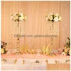 Vases Crystal Flower Vase Stand Centres de mariage pour table Gold Drop Livraison Home Garden DHXDL