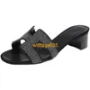 Oran Sandalen Zomer Leren Slippers Slippers voor Vrouwen die Hoge Hakken en Sandalen voor Buiten dragen Draagt Ummern Ewv Ersatileg Enuinel Eather met logo HB3WKK