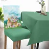 Chair Covers Easter Bunny Egg Flower Butterfly Dining Chair Cover 4/6/8PCS Spandex Elastic Chair Slipcover Case for Wedding Home Dining Room L240315