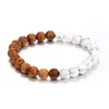 Perlé 8Mm pierre naturelle brins faits à la main en bois bracelets à breloques pour hommes femmes élastique Yoga mode bijoux livraison directe Dheno