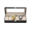 LISCN Boîte de Montre 5 grilles boîtes de Montre boîtier en cuir PU Caja Reloj support noir Boite Montre bijoux boîte cadeau 20181288e