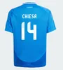 24 25 Italia Chiesa Soccer Jerseys 2024 Home and Away Italie Raspadori Verratti Barella