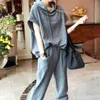 2024 Summer New Womens Sportswear Set Leisure and Fashionable Western Style Age Reducing Two Piece Set Large and Small
