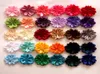 Stoffen bloemen met kristallen strass midden plat accessoires voor kledingstuk haarband Strikclip E8294781816